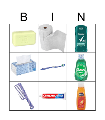 Hygiene Bingo Card