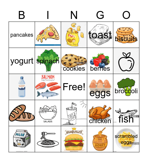 I´m hungry! Bingo Card