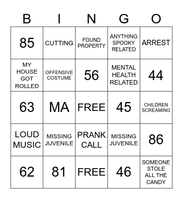 HALLOWEEN BINGO Card