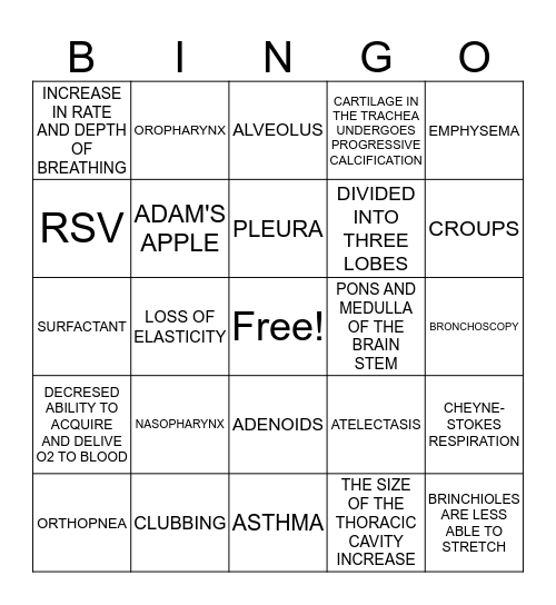 Chap 2 Bingo Card