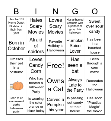 BizDev Halloween Bingo Card