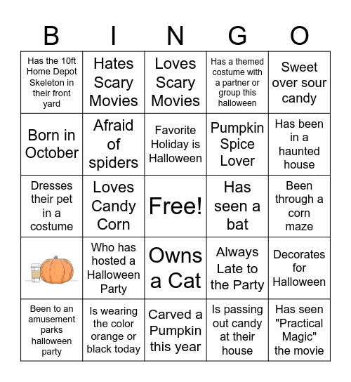 BizDev Halloween Bingo Card