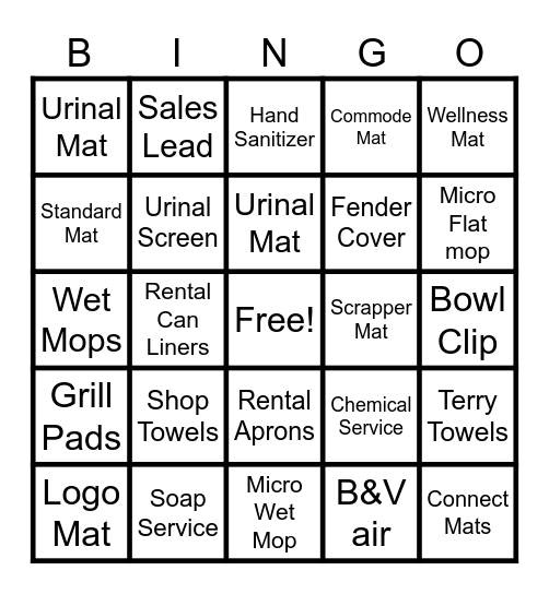 Get me 5 Bingo Card