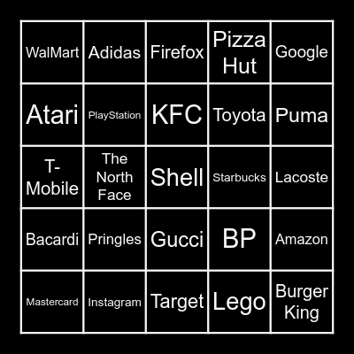 Guess the Logo Bingo Card