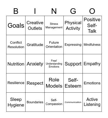 Radiance Psychotherapy 215.880.7331 Bingo Card