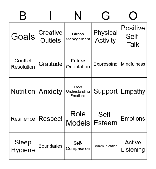 Radiance Psychotherapy 215.880.7331 Bingo Card