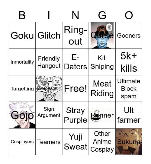 JJS Bingo Card