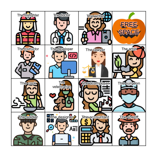 Career Research Loteria Bingo Card