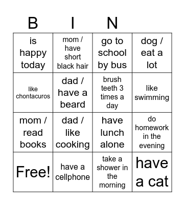 Find someone who Bingo Card