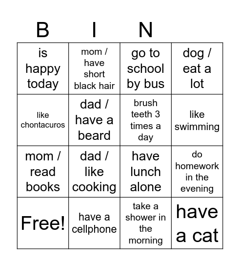 Find someone who Bingo Card