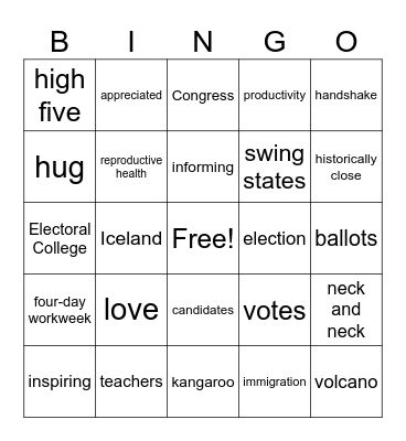 CNN 10 10/29/24 Bingo Card