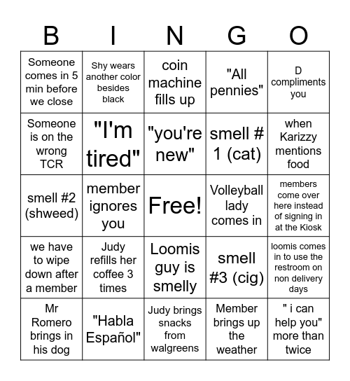 SPOOKY BINGO Card