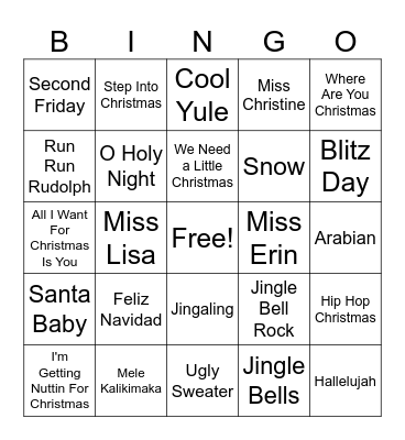 A Season For Wishes Bingo Card