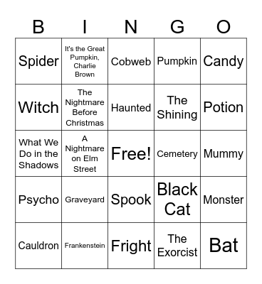 HR Halloween Bingo! Bingo Card