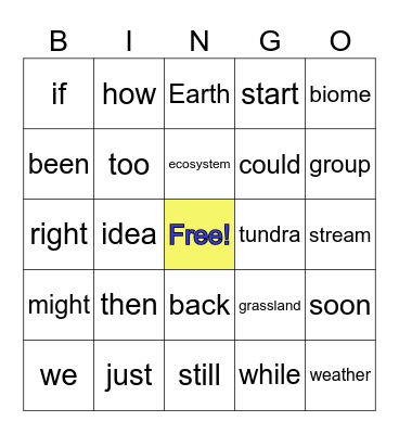 October Unit Bingo Card