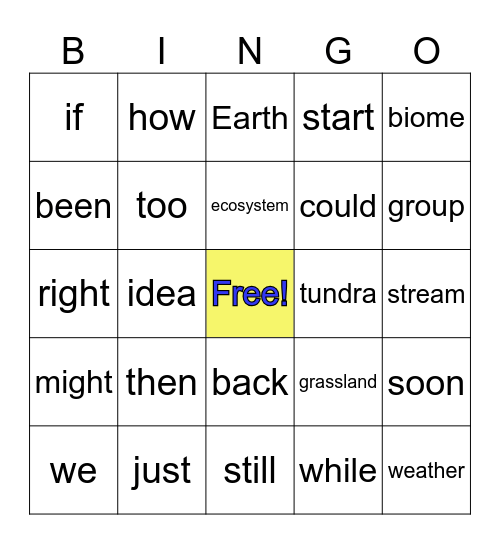 October Unit Bingo Card