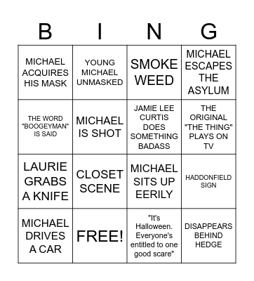 HALLOWEEN Bingo Card