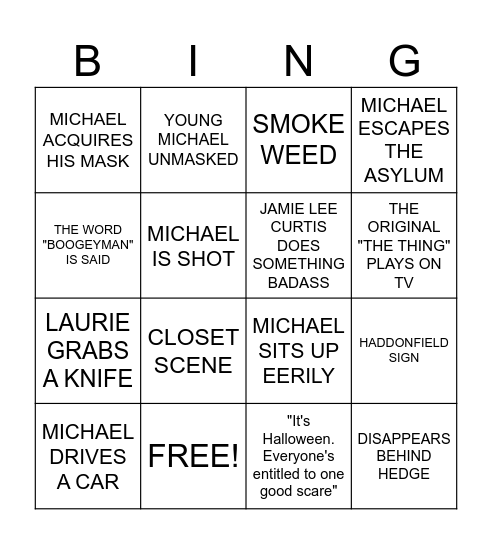 HALLOWEEN Bingo Card