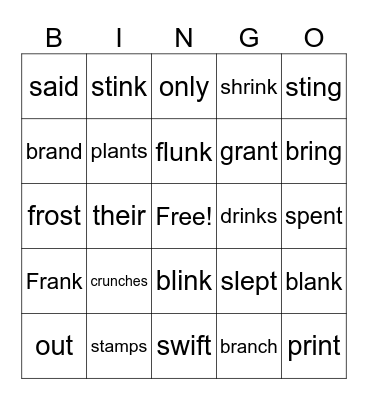 2.4 BINGO Card