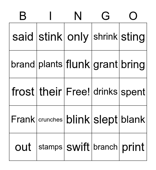 2.4 BINGO Card