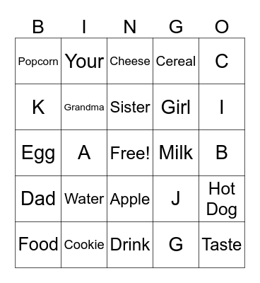 ASL Bingo Card