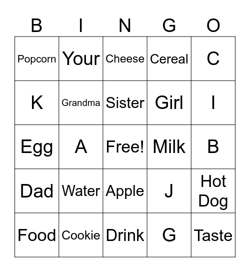 ASL Bingo Card