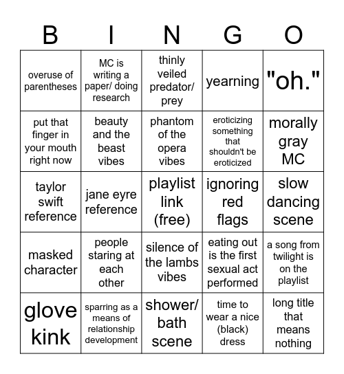 summercourtship fic bingo Card