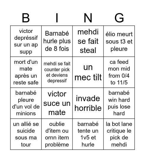 Bingo Card