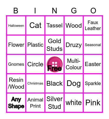 BUTTON UP Bingo Card