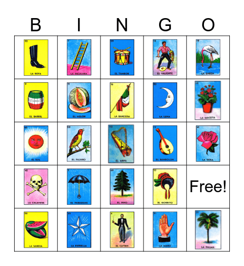 Loteria Mexicana Bingo Card