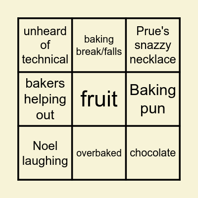 Autumn Week Bingo Card