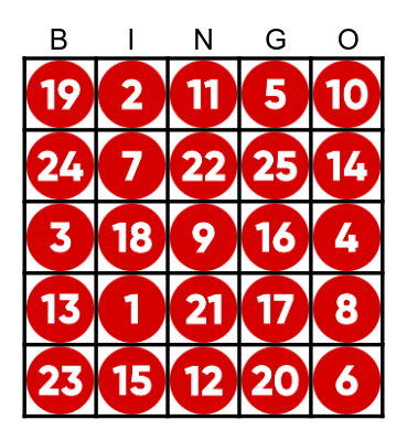 LOS NUMEROS Bingo Card