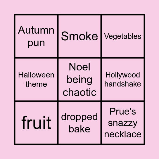 Autumn week Bingo Card