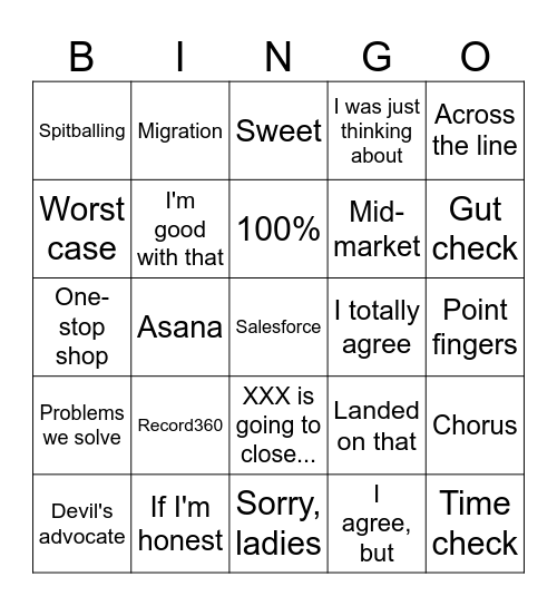 Rev Bingo Card