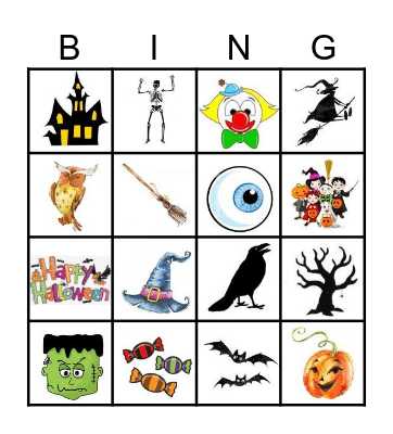 Halloween Bingo Card