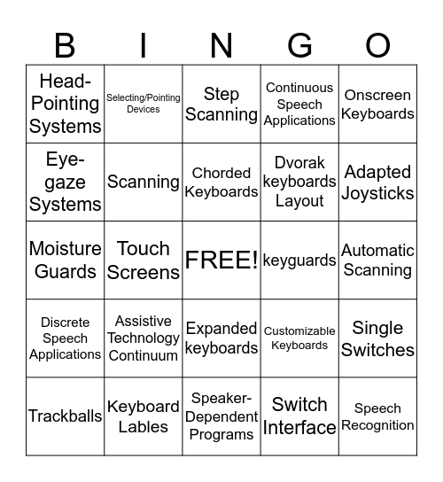 AT BINGO Chapter 8 Bingo Card