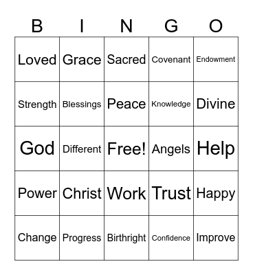 O Youth of the Noble Birthright Bingo Card