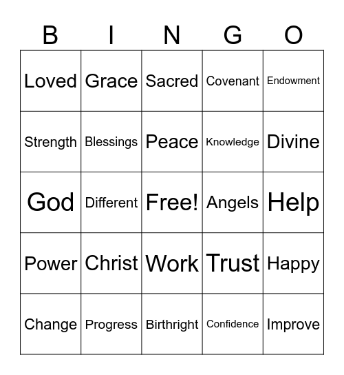 O Youth of the Noble Birthright Bingo Card