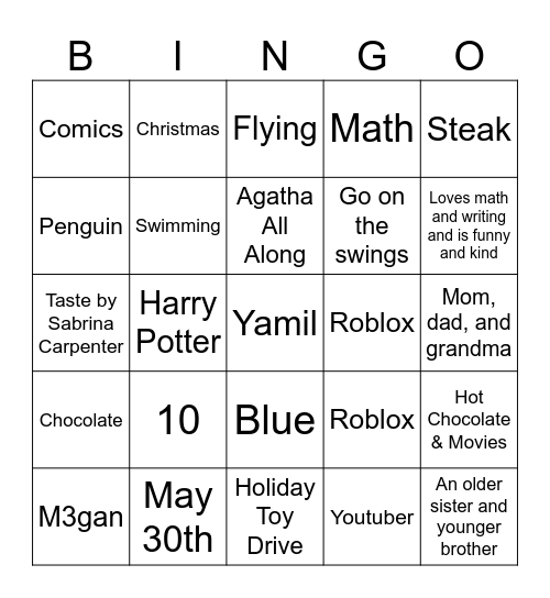 SVOY Honored Hero Bingo Card Bingo Card