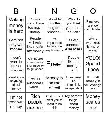 Catabolic Money BINGO! Bingo Card