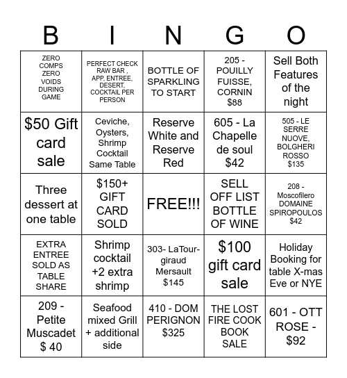 ULTRAMAR BINGO Card