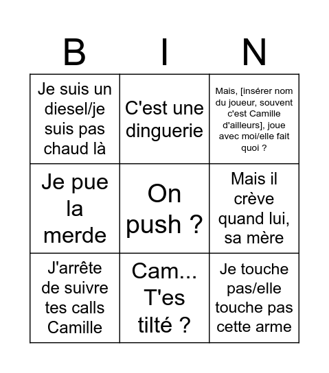 La Valo de Nabil Bingo Card