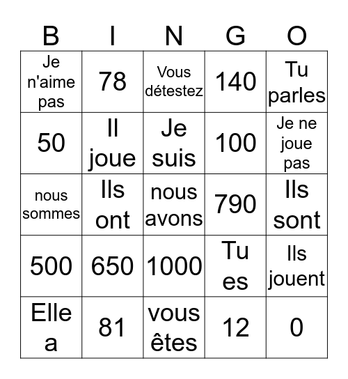 La rentrée 2HA  Bingo Card
