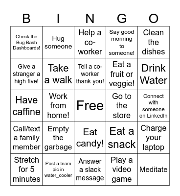 Bug Bash - 11/8 Bingo Card