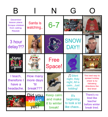 EGMS Courtesy Committee Christmas Bingo 2025 Bingo Card