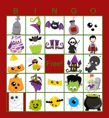 HALLOWEEN CHARACTER BINGO Card