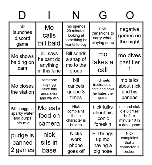 discord bingo Card