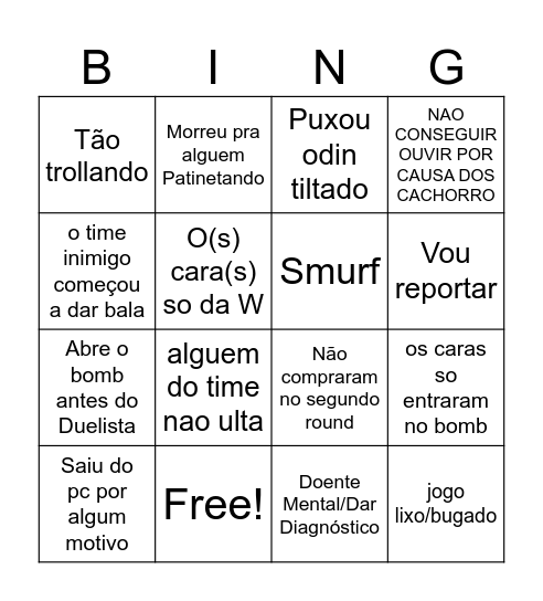 SCOPEL BINGO Card