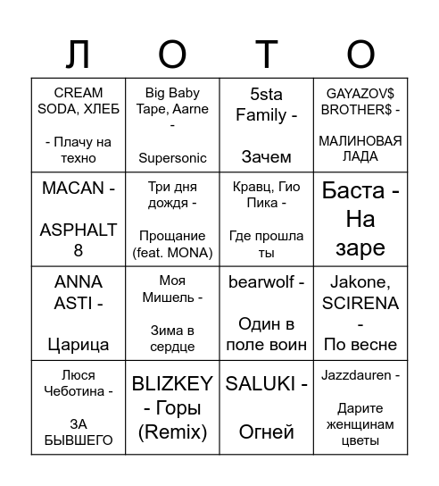 30.10.24 - ТЕХНОНИКОЛЬ Bingo Card