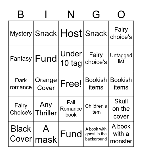Halloween Bingo Feral Bingo Card